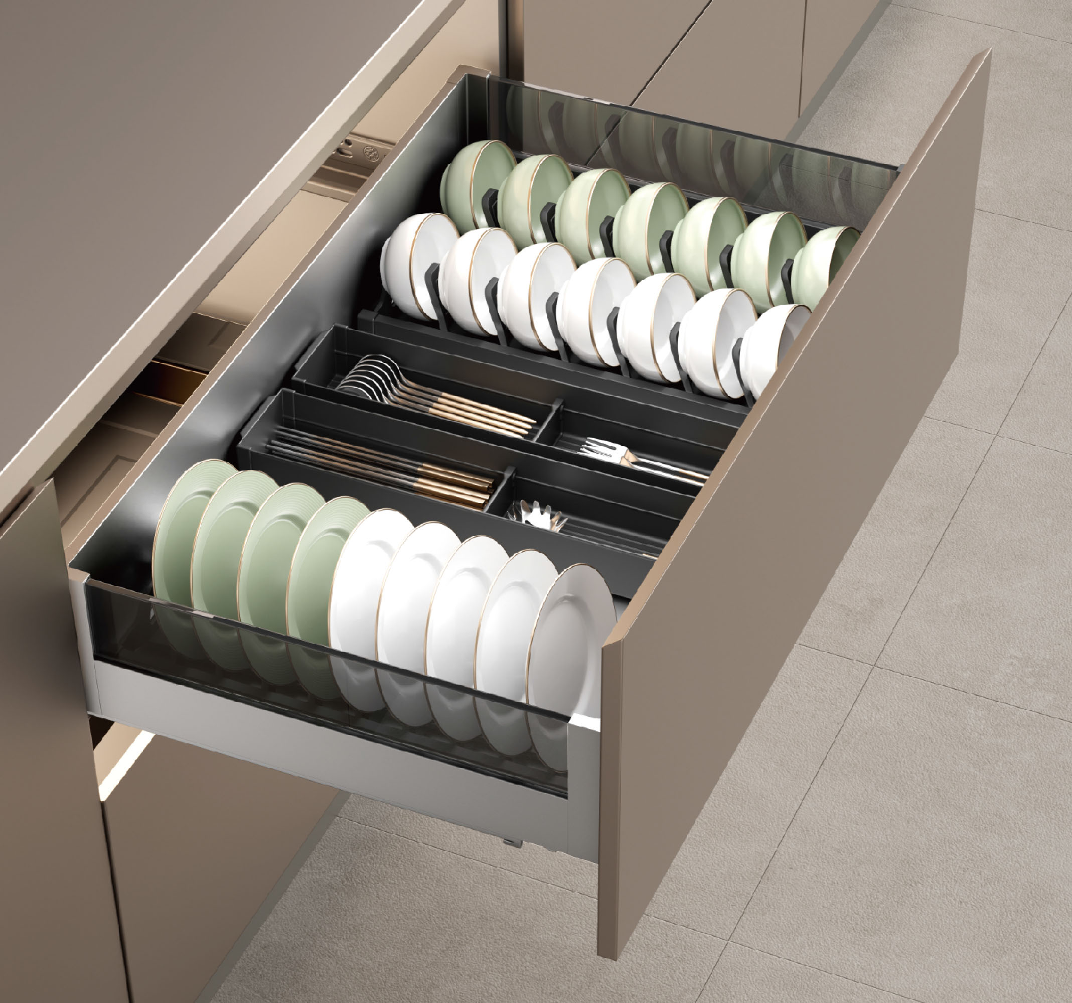 Modern Kitchen Drawer System